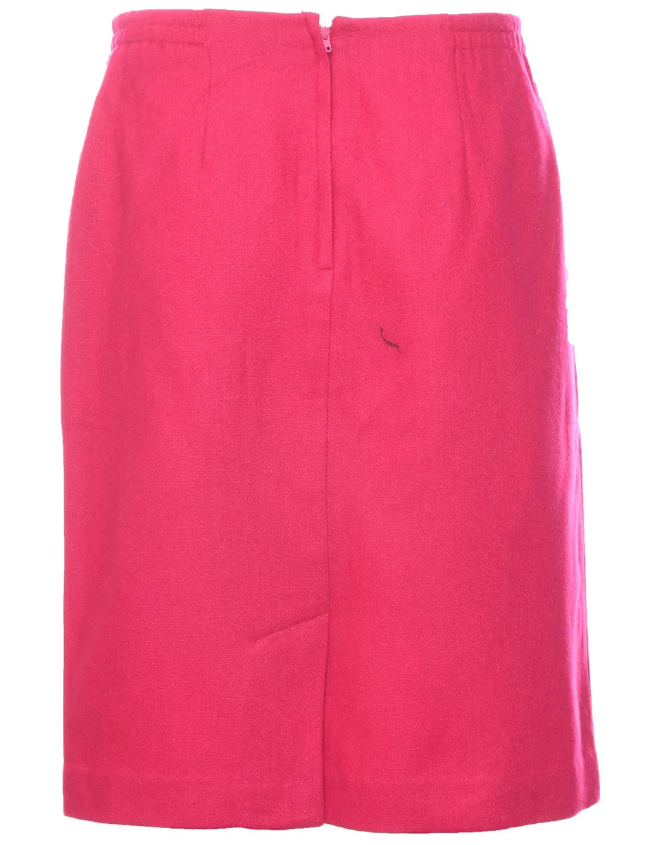 100% Wool Pencil Skirt - M