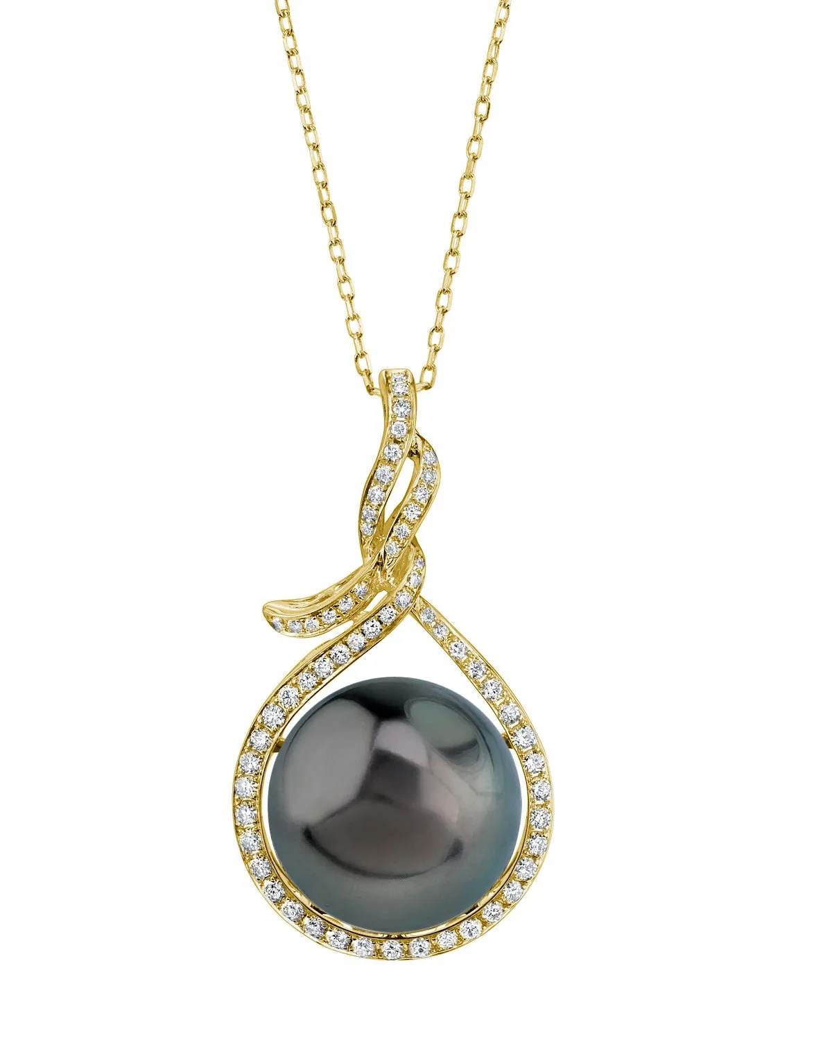 14mm Tahitian South Sea Pearl & Diamond Agnes Pendant