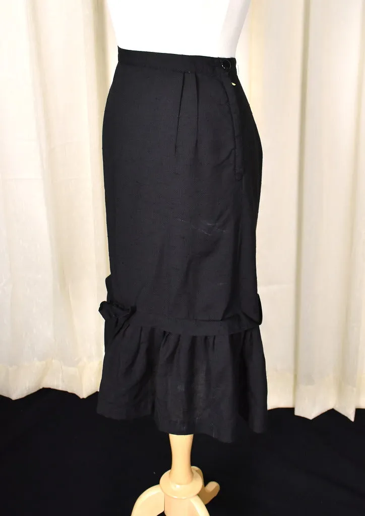 1950s Vintage Black Mermaid Skirt