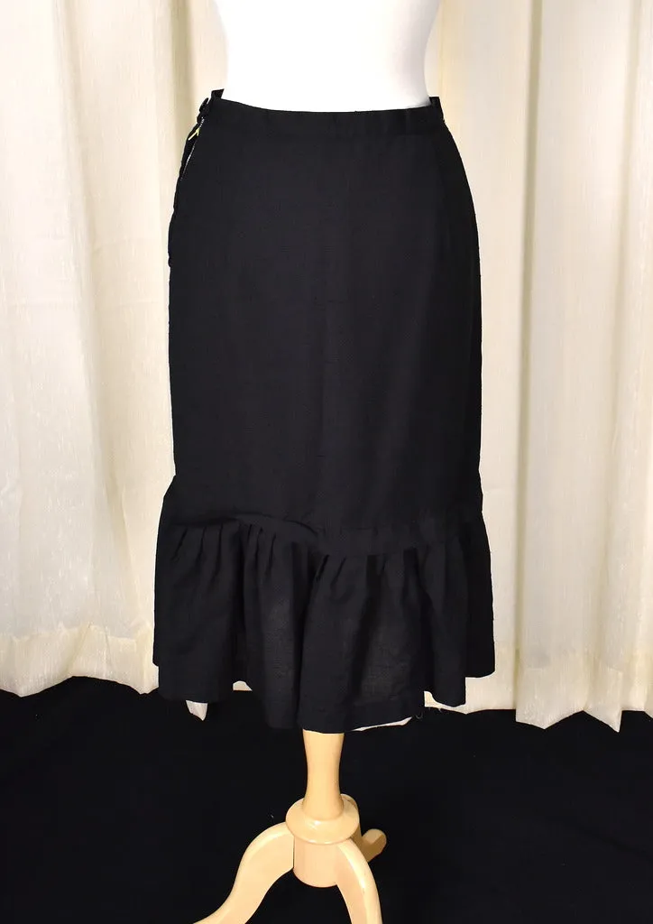 1950s Vintage Black Mermaid Skirt