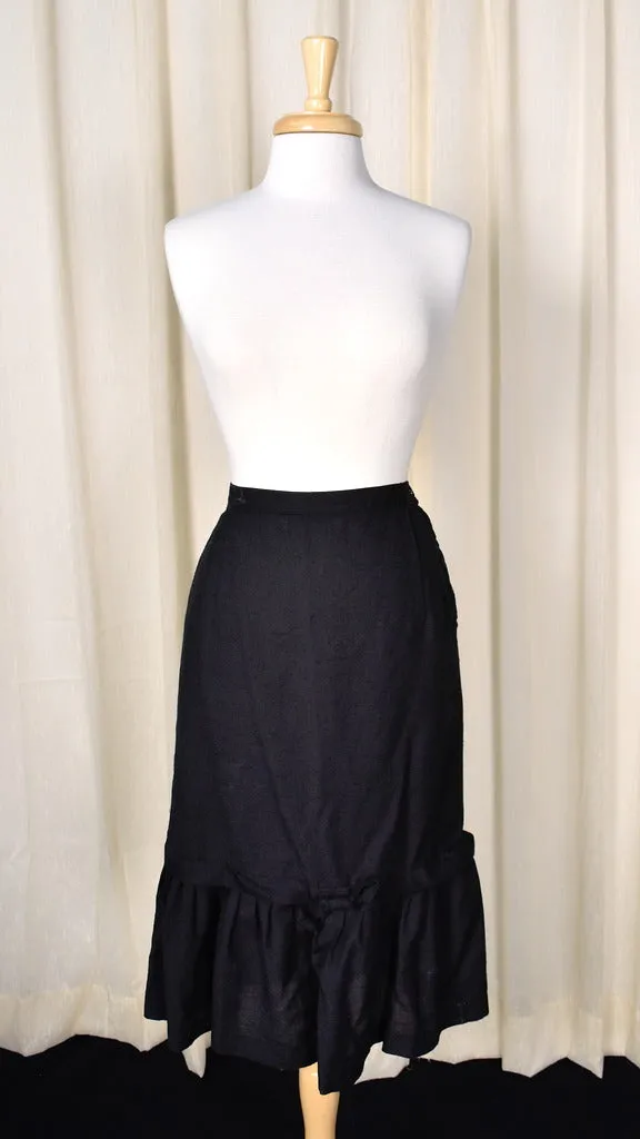 1950s Vintage Black Mermaid Skirt