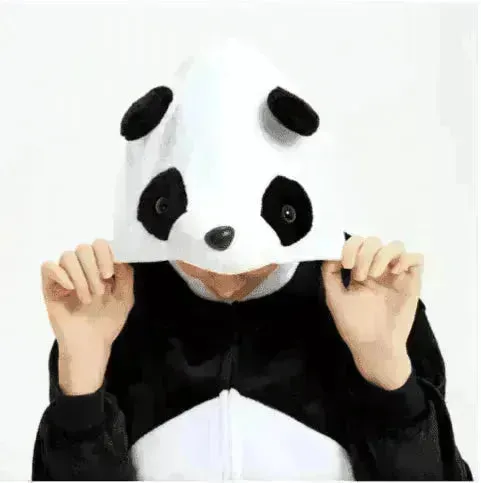 3D panda cartoon pajama girl