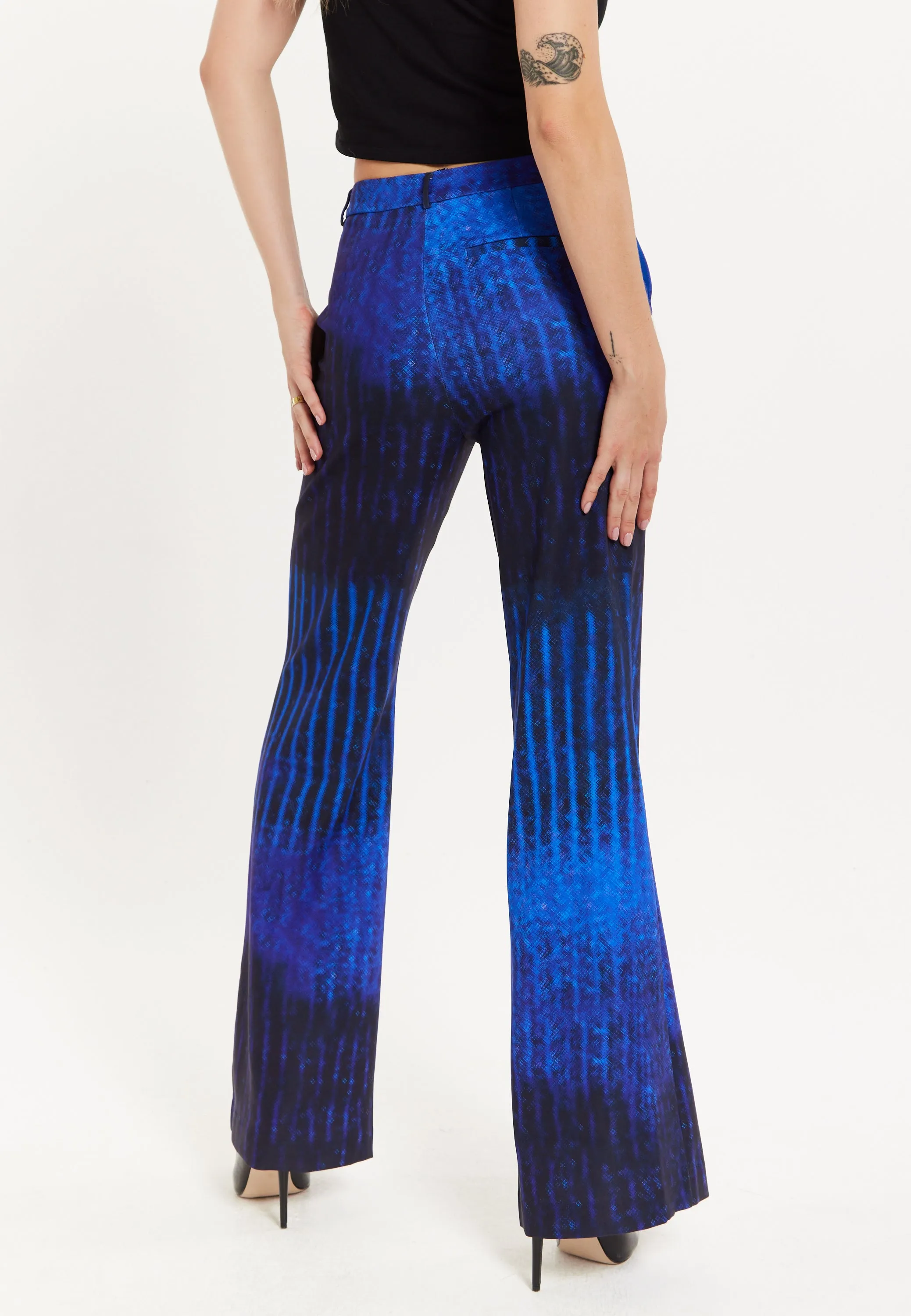 Abstract Print Tailored Trousers