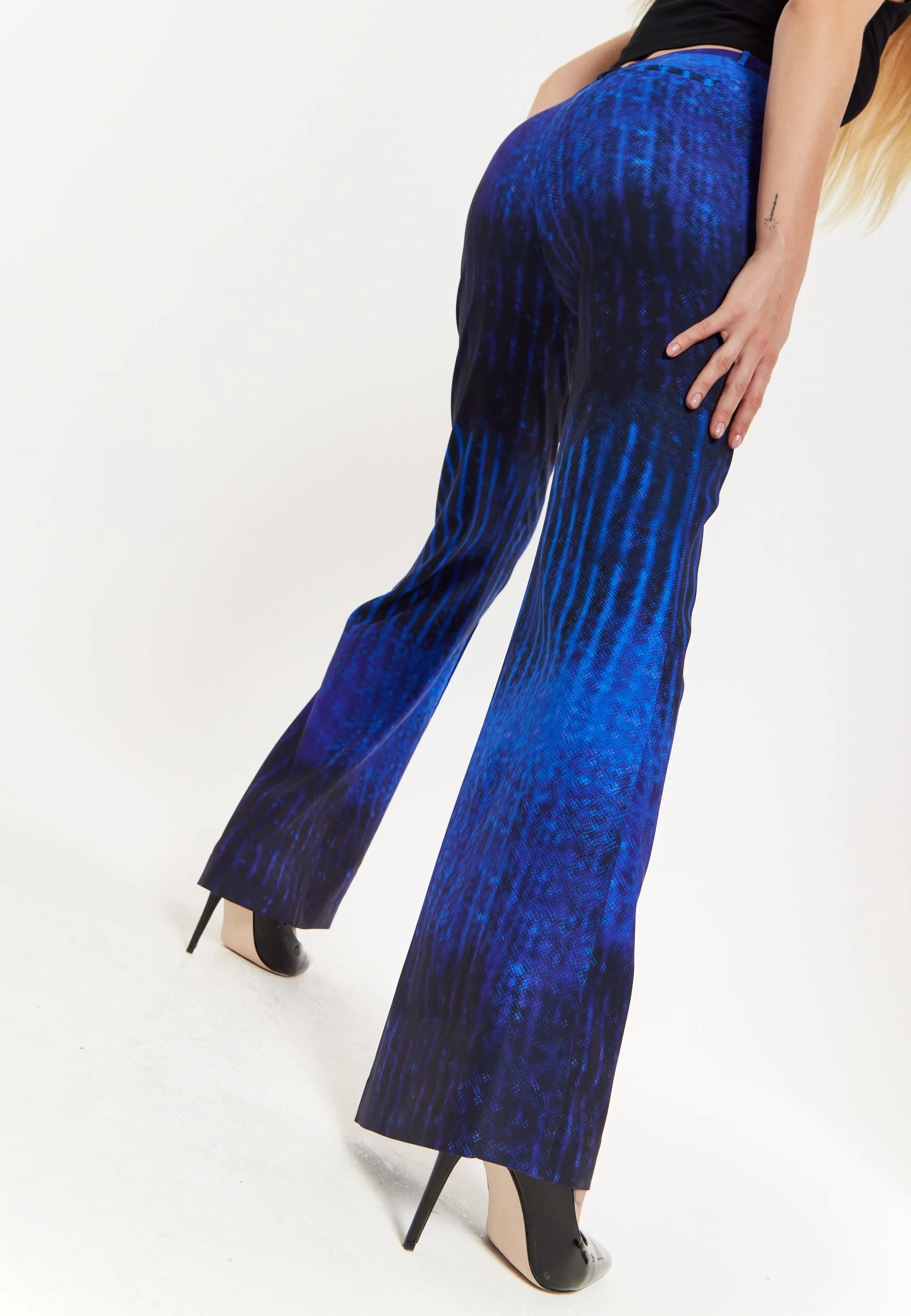 Abstract Print Tailored Trousers