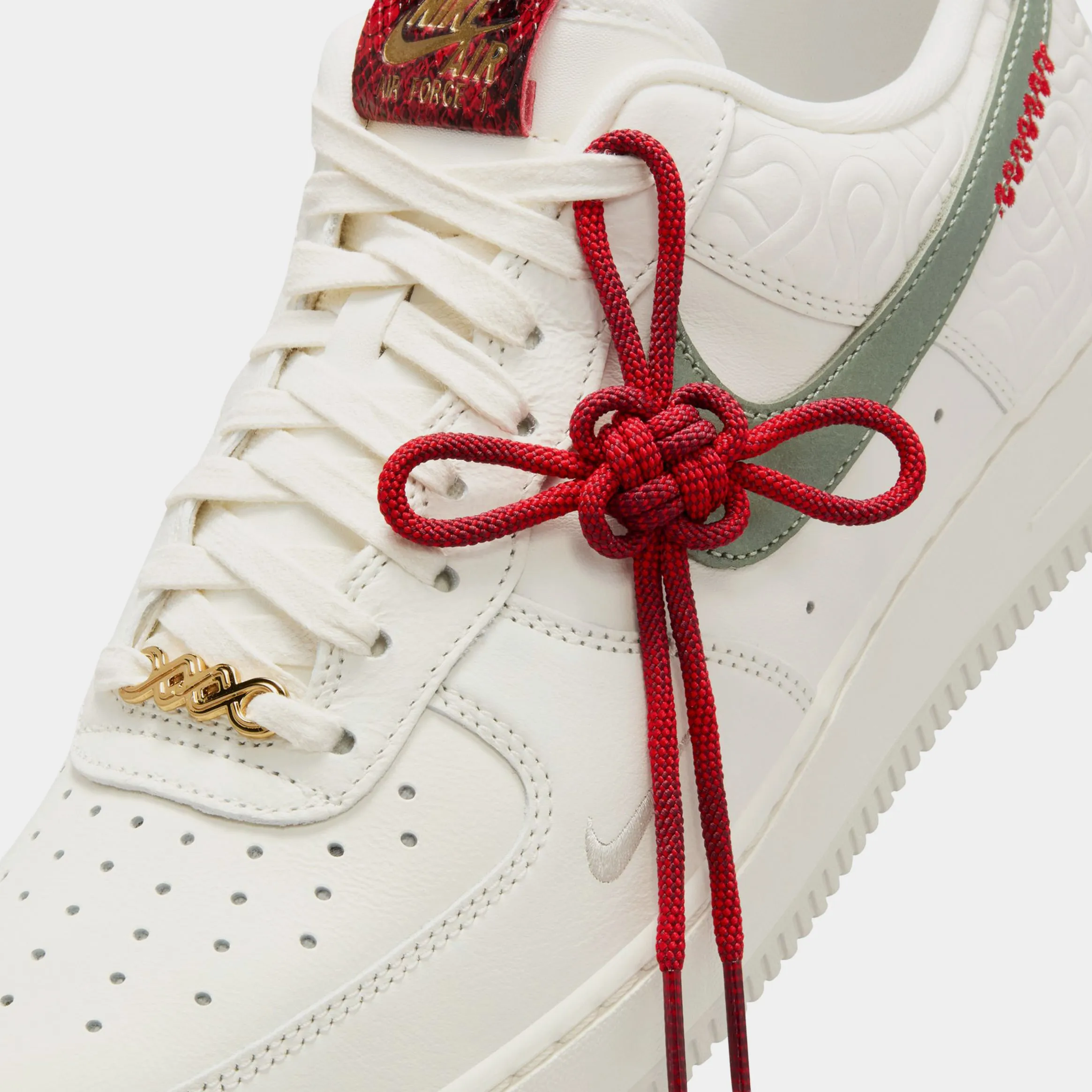 Air Force 1 '07 Year Of The Snake Mens Lifestyle Shoes (Sail/Jade Horizon/Light Bone/University Red)