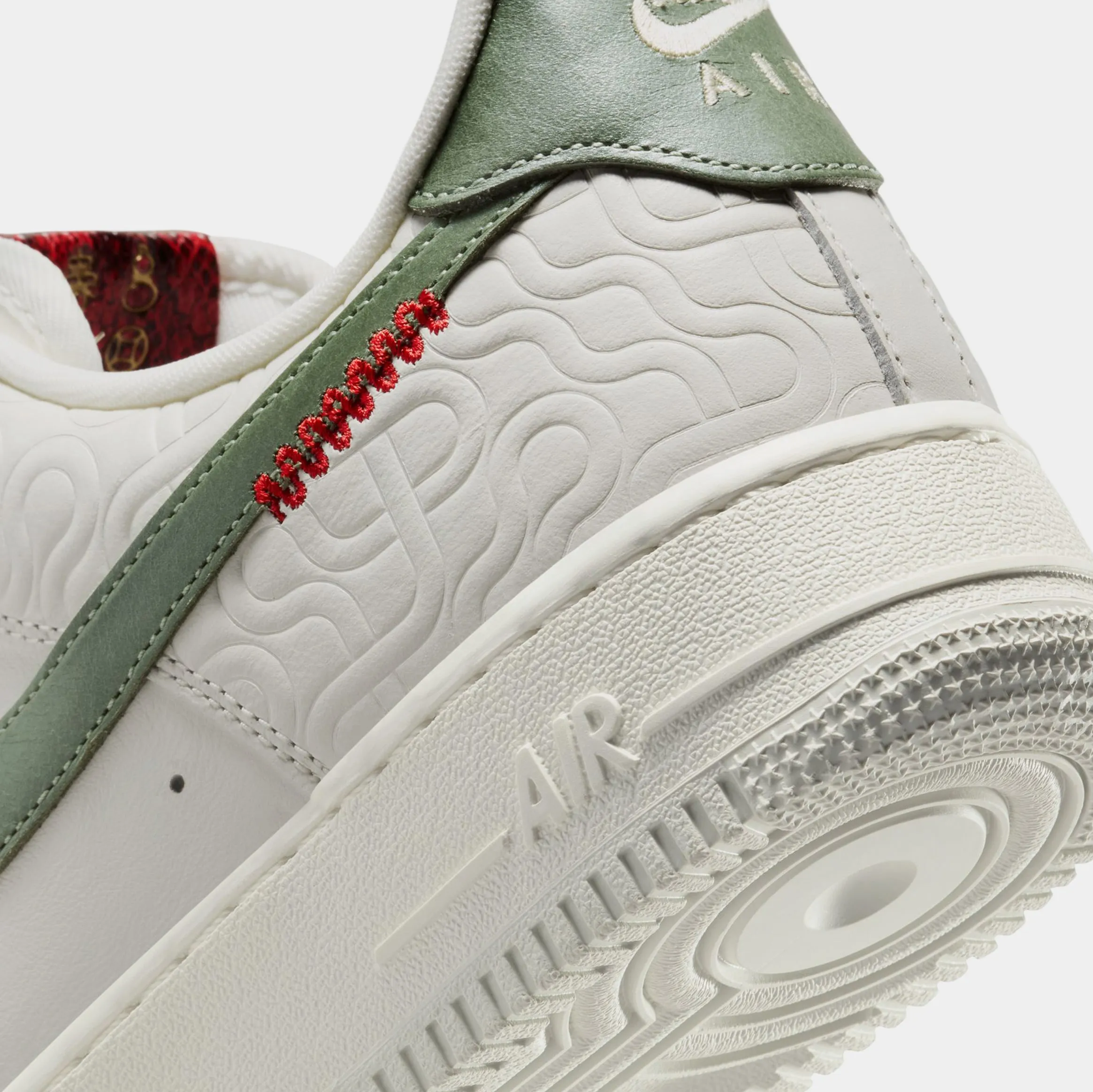 Air Force 1 '07 Year Of The Snake Mens Lifestyle Shoes (Sail/Jade Horizon/Light Bone/University Red)