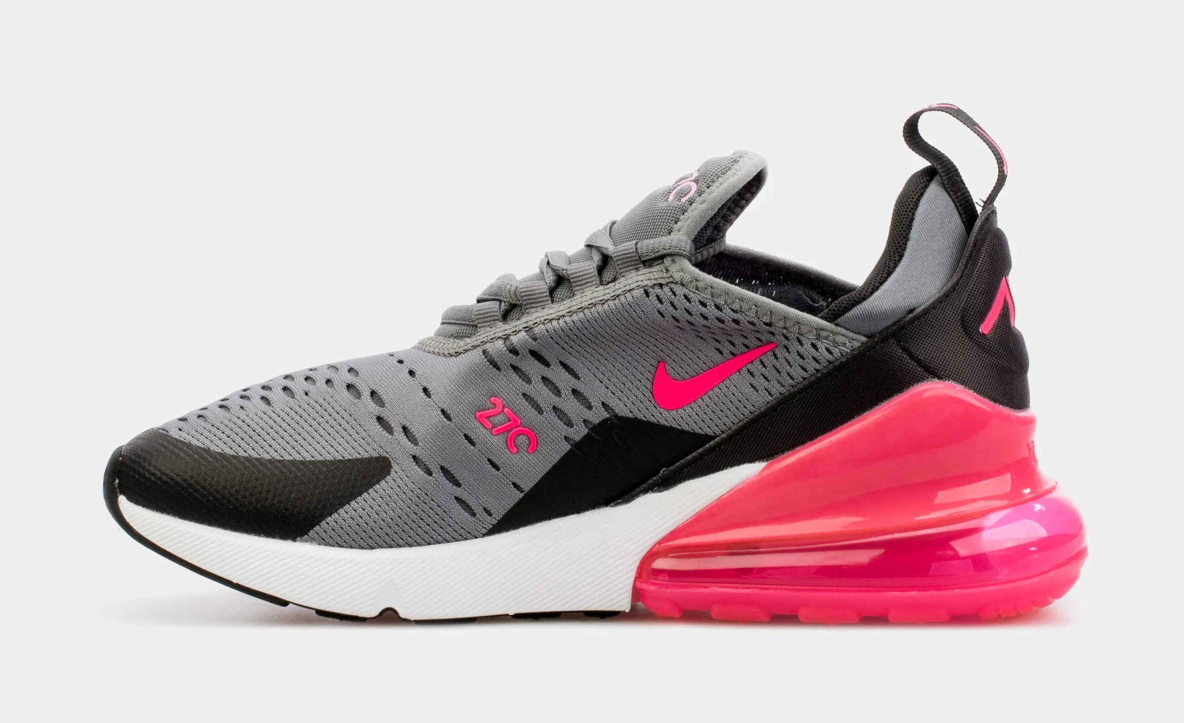 Air Max 270 Grade School Lifestyle Shoes (Grey/Pink)