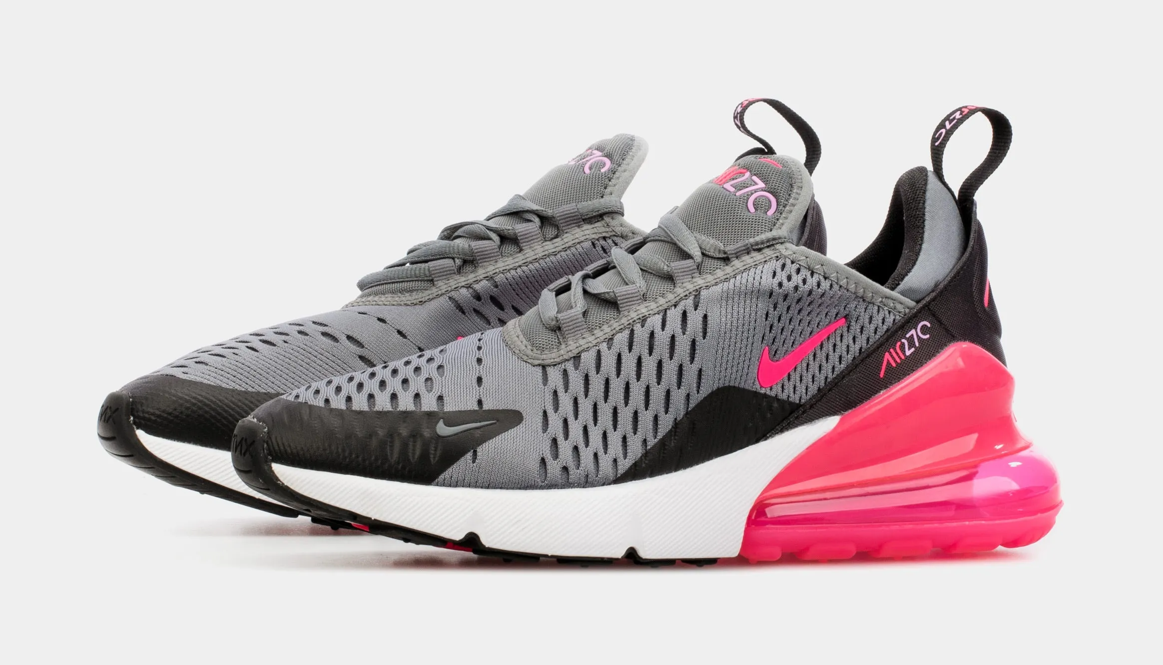 Air Max 270 Grade School Lifestyle Shoes (Grey/Pink)