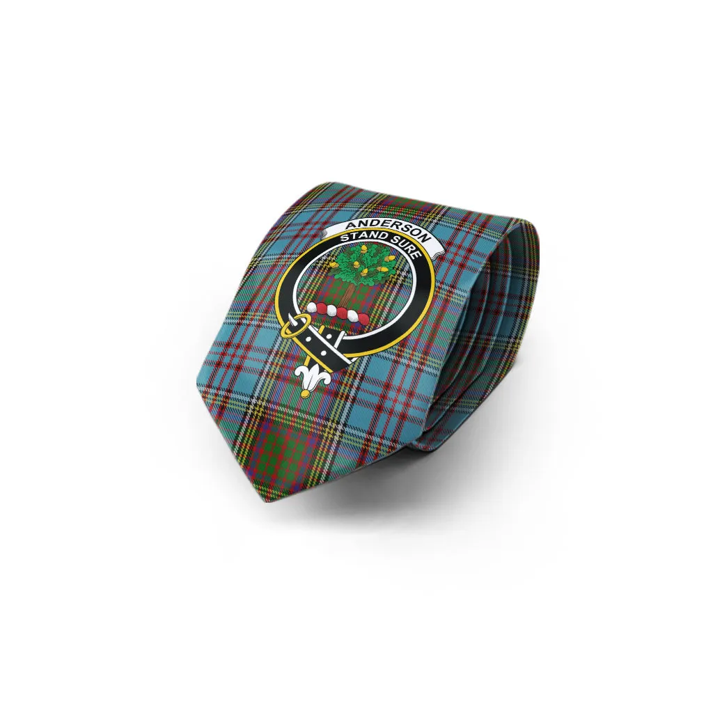 Anderson Tartan Classic Necktie with Family Crest