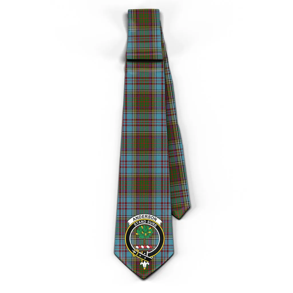 Anderson Tartan Classic Necktie with Family Crest