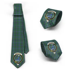 Arbuthnot Tartan Classic Necktie with Family Crest