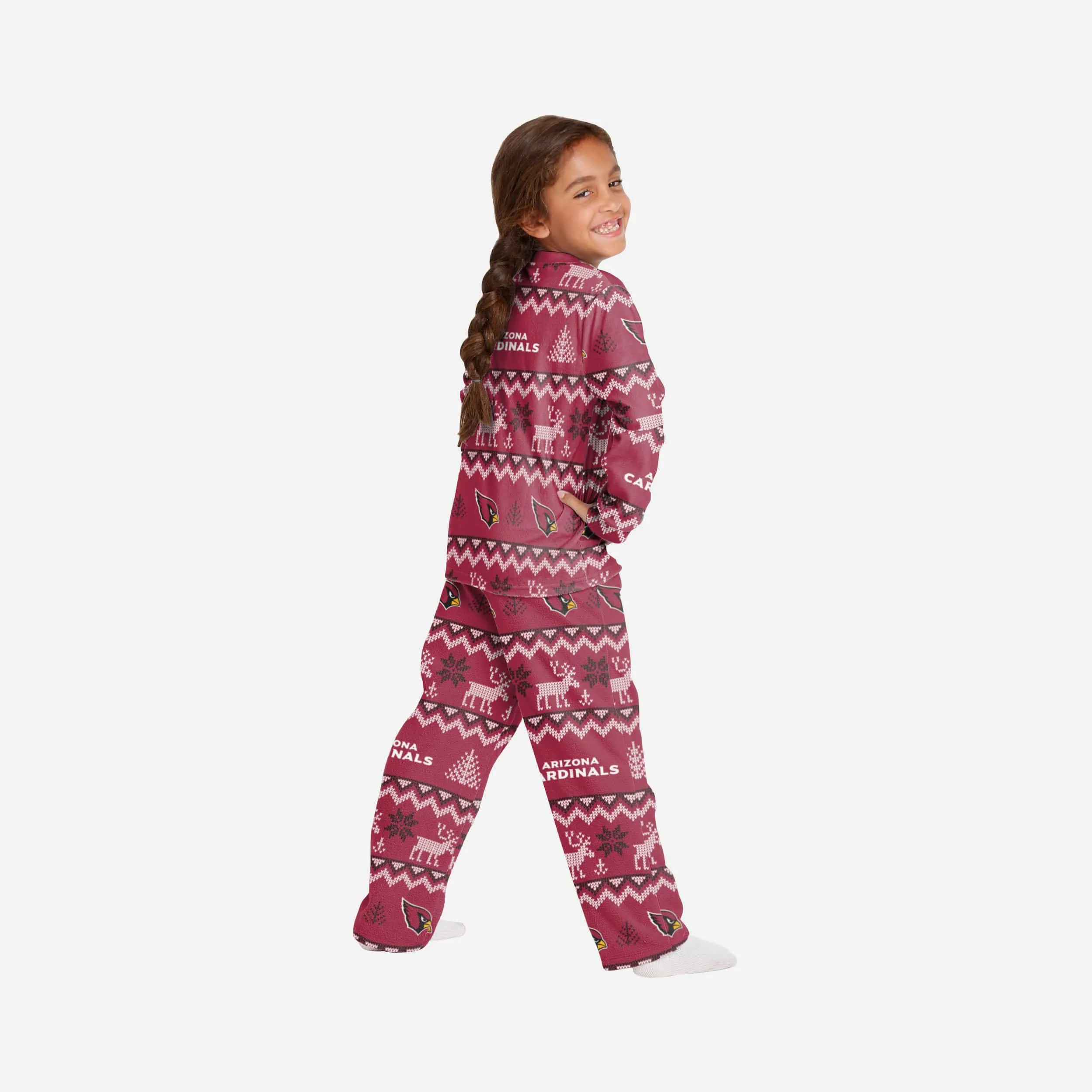 Arizona Cardinals Youth Ugly Pattern Family Holiday Pajamas