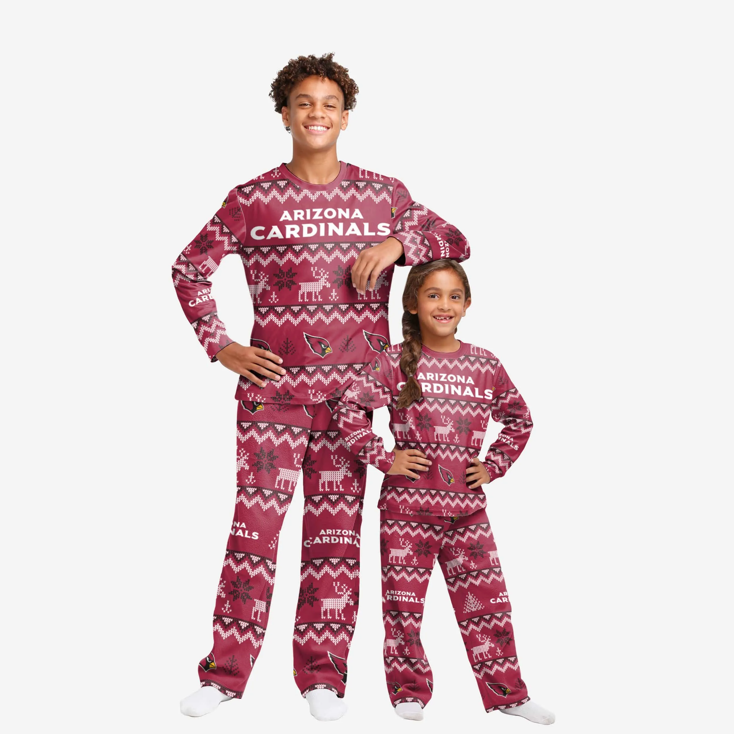 Arizona Cardinals Youth Ugly Pattern Family Holiday Pajamas