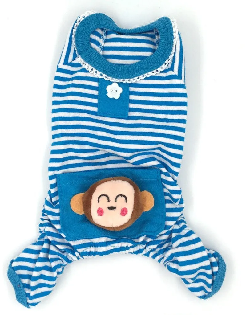 'Bear Bum' Striped Pajama