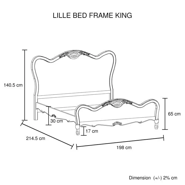 Bedzy Luxe 4 Piece King Bedroom Suite Package - White Washed