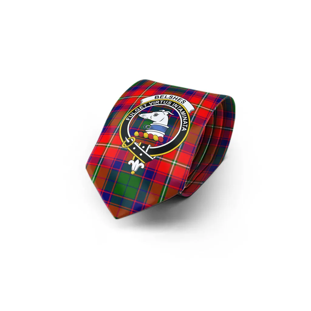 Belshes Tartan Classic Necktie with Family Crest