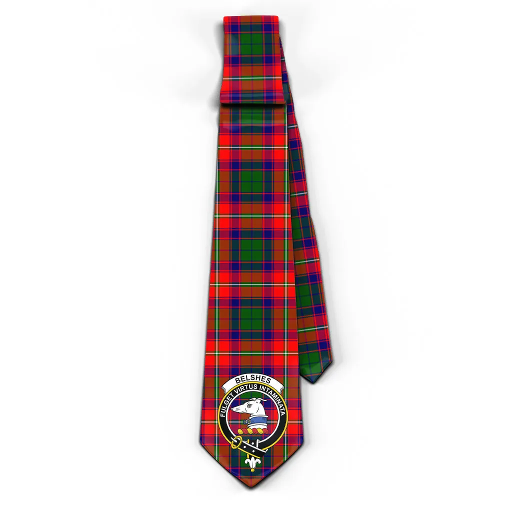 Belshes Tartan Classic Necktie with Family Crest