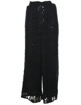 Black Beaded Trousers - W26 L28