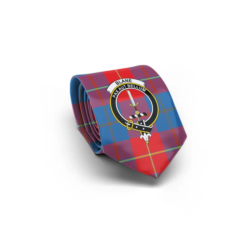 Blane Tartan Classic Necktie with Family Crest