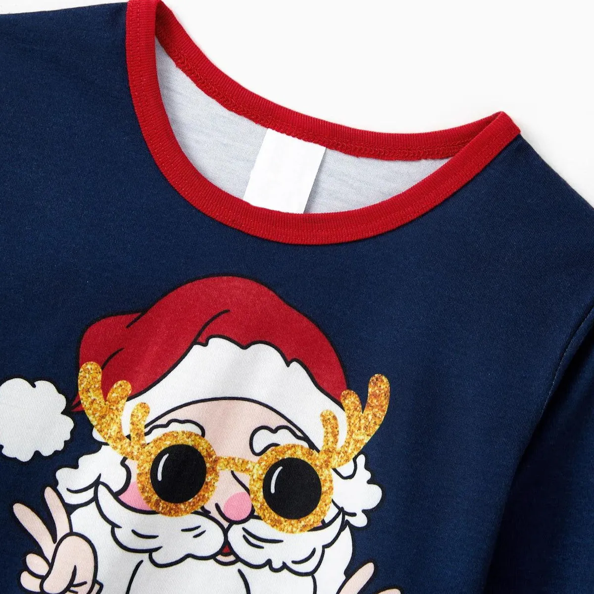 Bluey Santa Claus Pajamas for Family Santa Claus Glasses Hat Snowflake Gifts