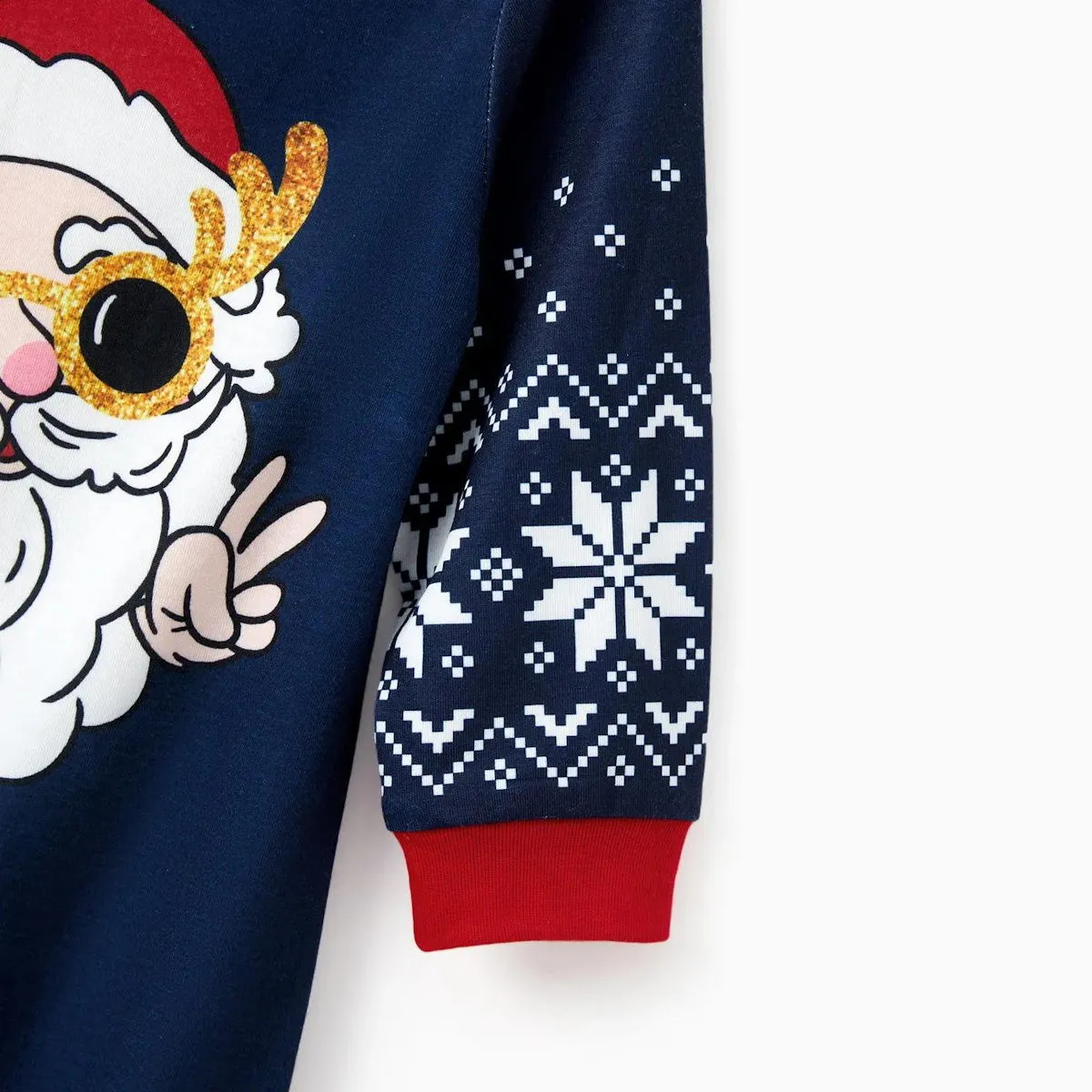 Bluey Santa Claus Pajamas for Family Santa Claus Glasses Hat Snowflake Gifts