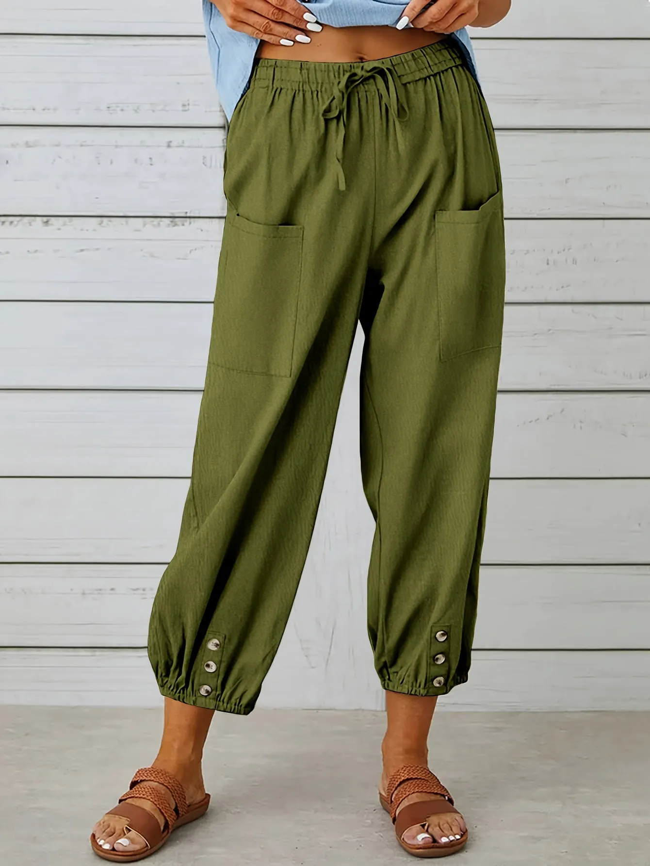 Bonnie™ Effortless Wide Leg Capri Pants