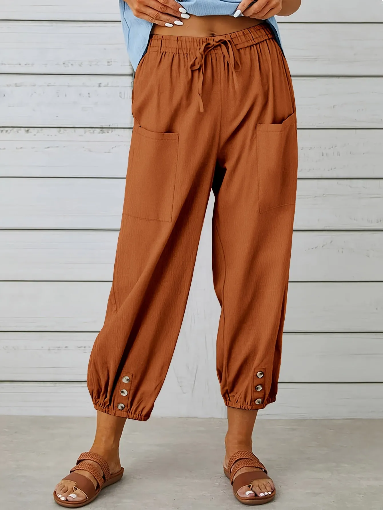 Bonnie™ Effortless Wide Leg Capri Pants