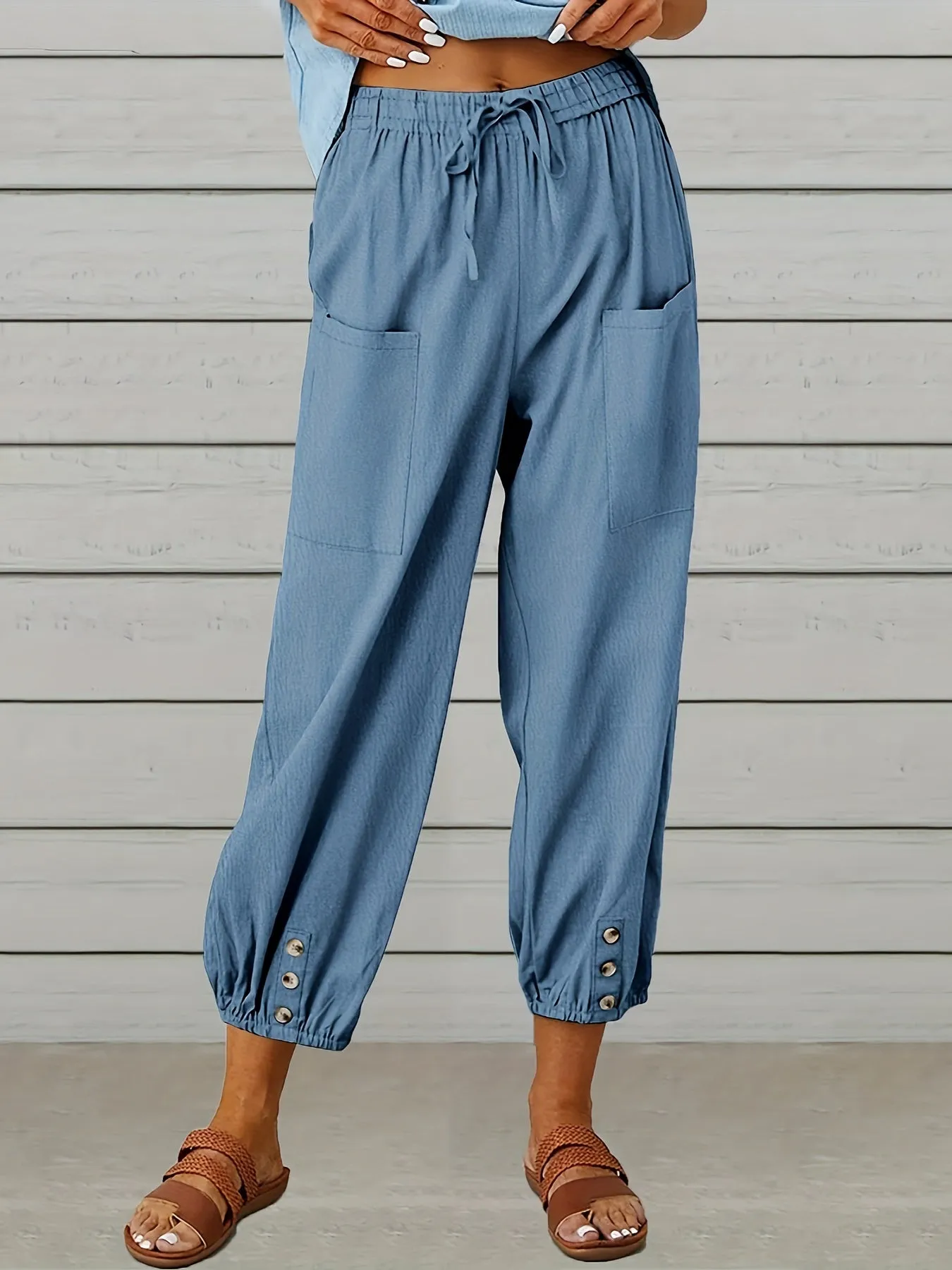 Bonnie™ Effortless Wide Leg Capri Pants