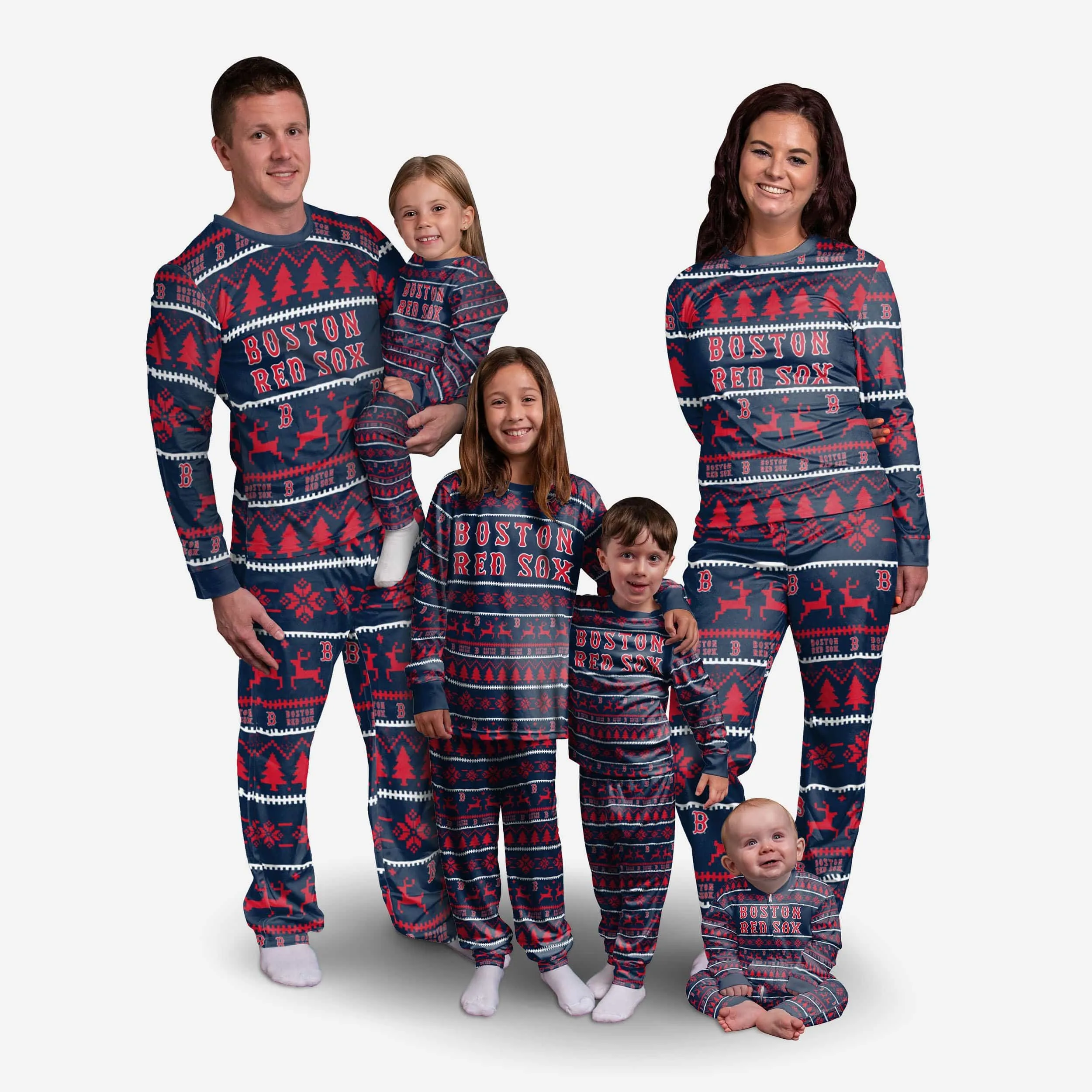 Boston Red Sox Youth Family Holiday Pajamas