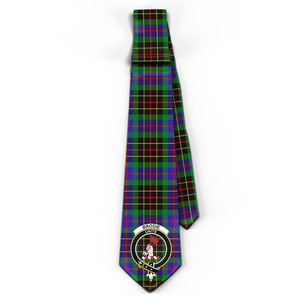 Brodie Hunting Modern Tartan Classic Necktie with Family Crest