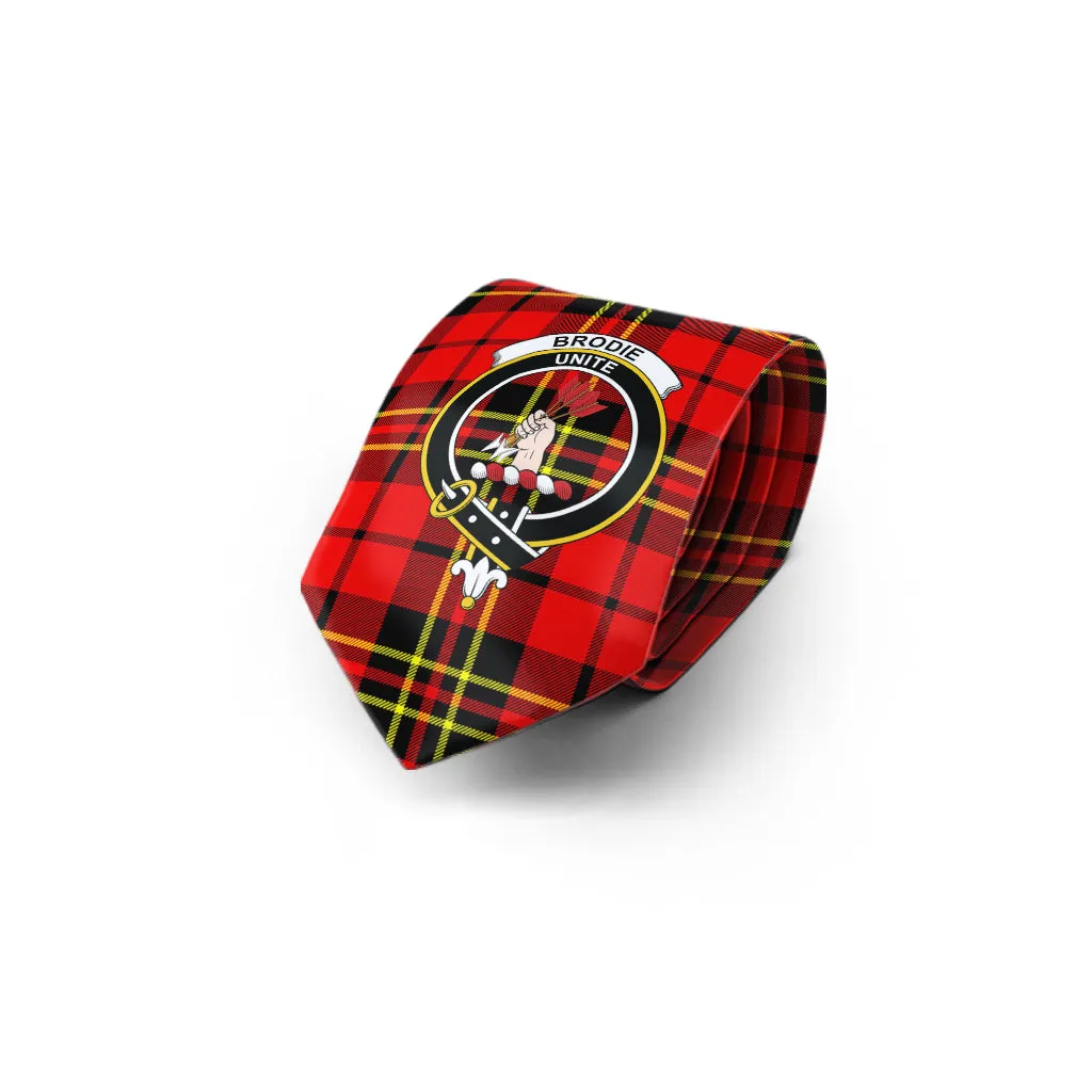 Brodie Modern Tartan Classic Necktie with Family Crest