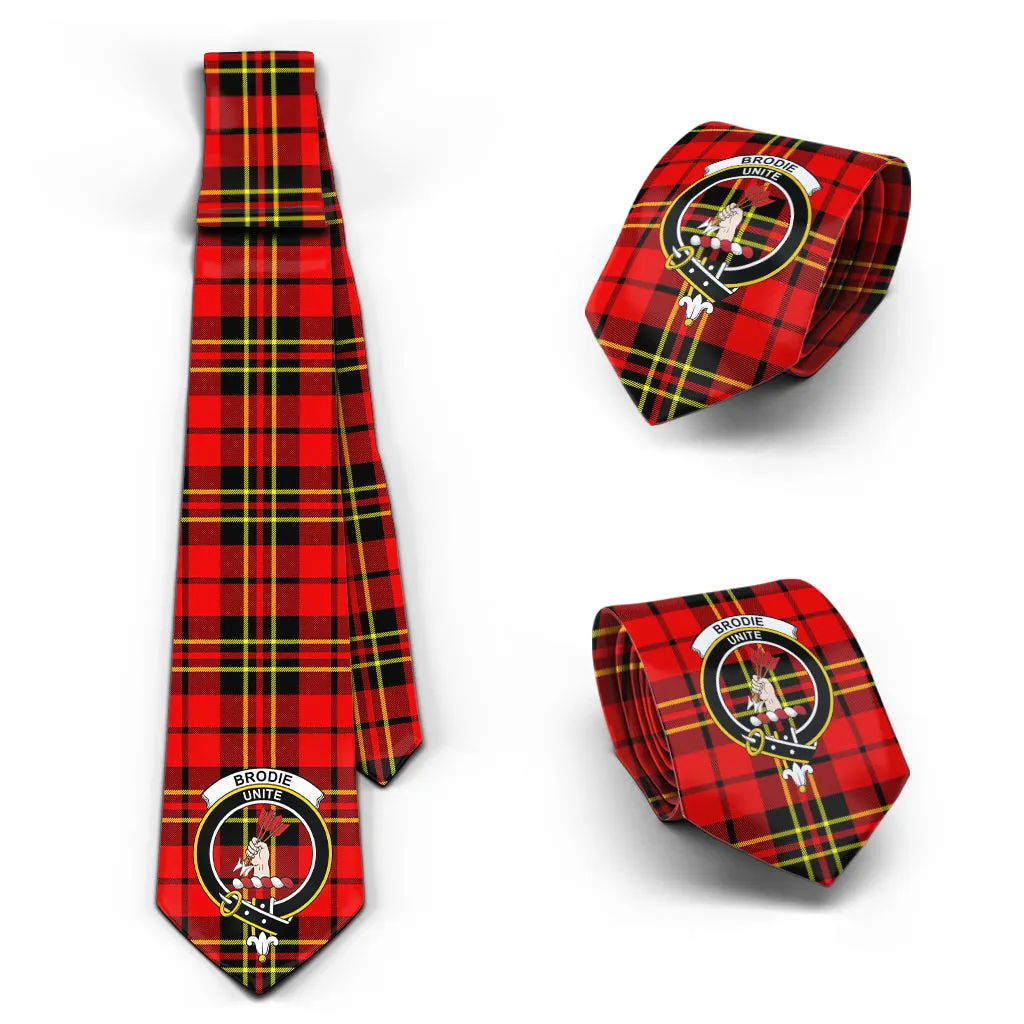 Brodie Modern Tartan Classic Necktie with Family Crest