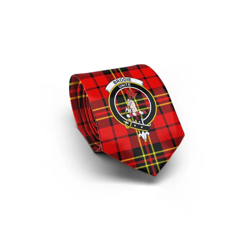 Brodie Modern Tartan Classic Necktie with Family Crest