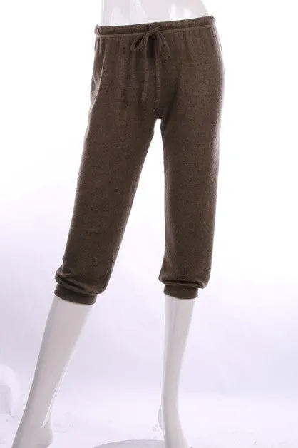 Brushed Capri Sweat Pants - Assorted Colors