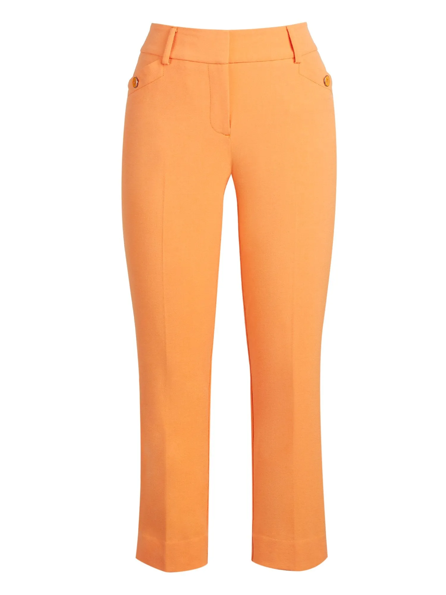 Button-Accent Capri Pant - Modern Fit - Double Stretch