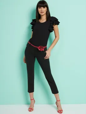 Button-Accent Capri Pant - Modern Fit - Double Stretch