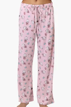 Canada Weather Gear Pug Pattern Wide Leg Pajama Pants - Pink