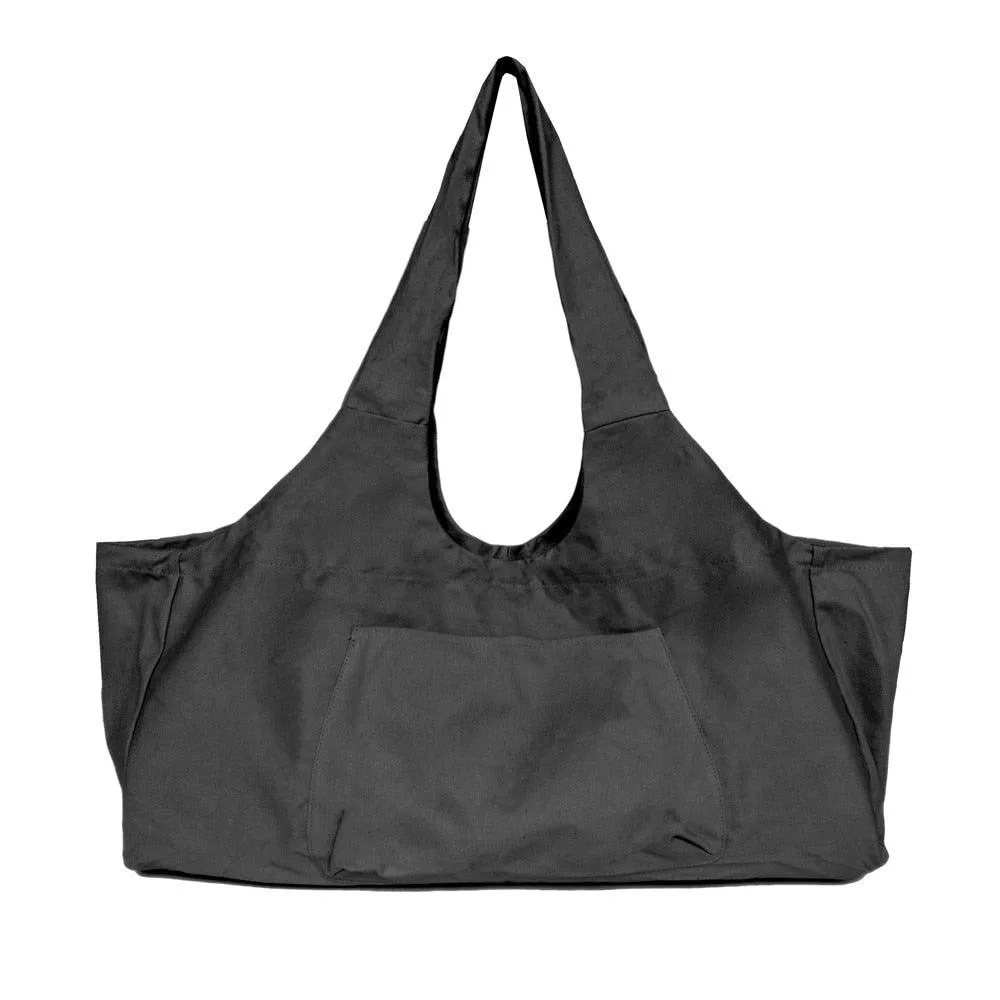 Canvas Large Yoga Mat Tote Sling Carrier with Side Pocket