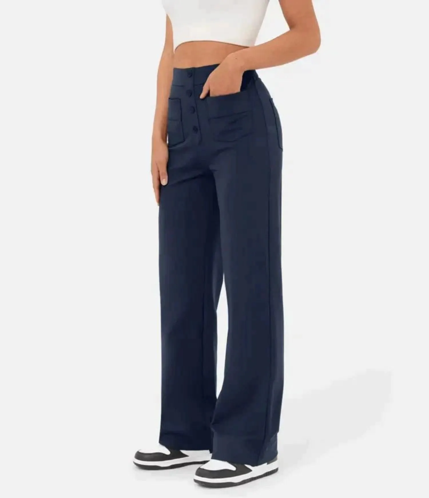 Capri - High Waist Pants - Chic/Elegant - Trendy - Perfect for Casual Days