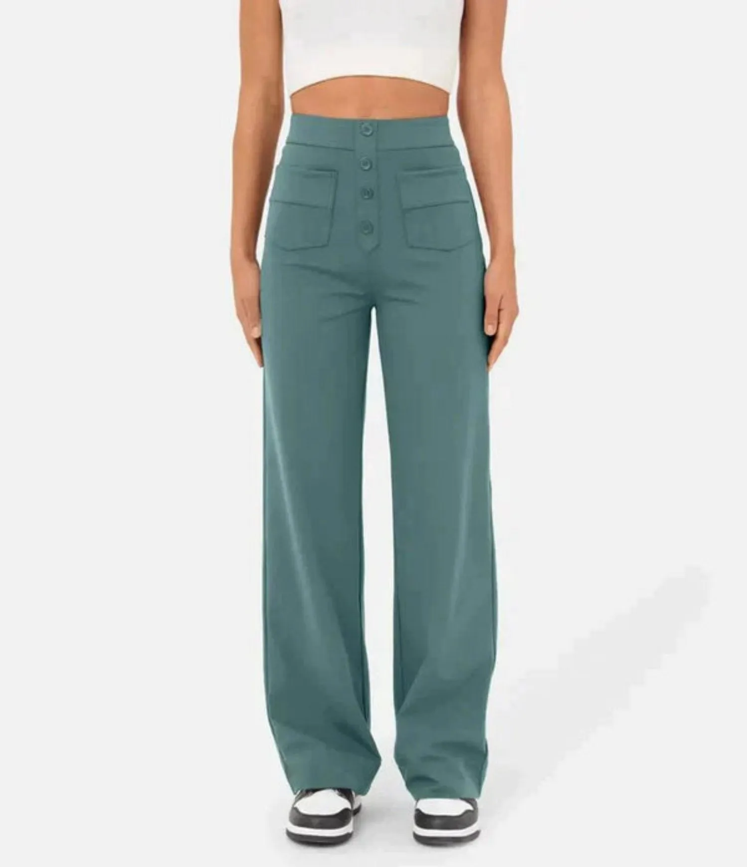 Capri - High Waist Pants - Chic/Elegant - Trendy - Perfect for Casual Days