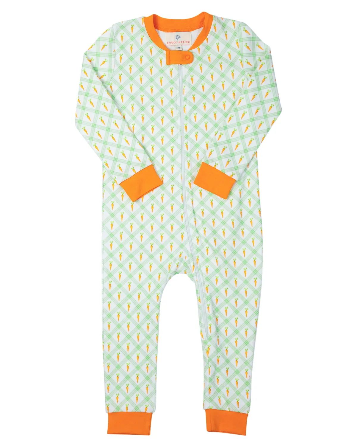 Carrot Crush Knit Zip Up Pajamas