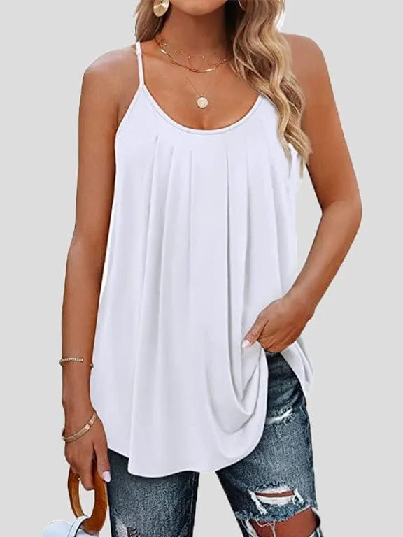 Casual Pleated Cami Top