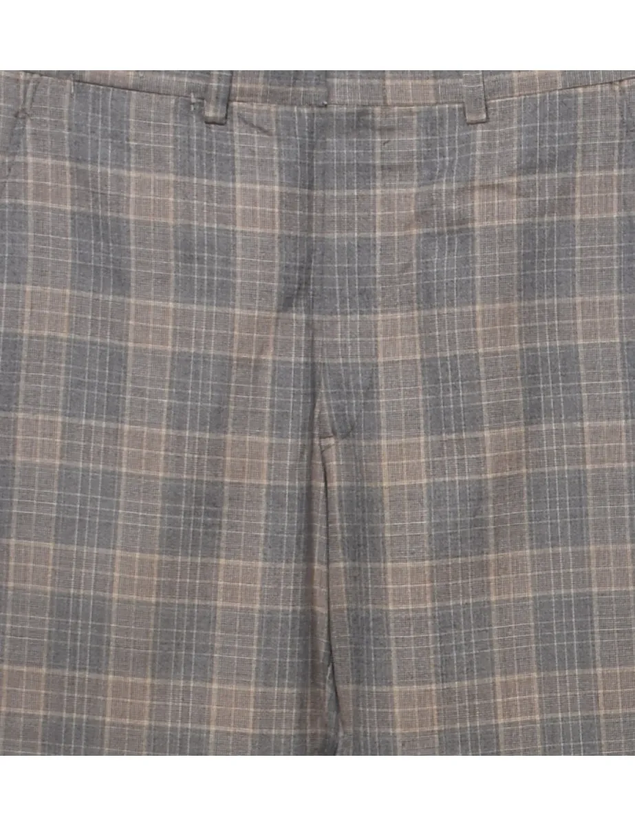 Checked Pattern Trousers - W34 L31