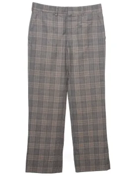 Checked Pattern Trousers - W34 L31