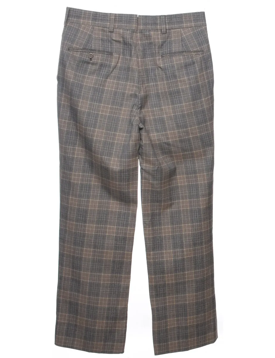 Checked Pattern Trousers - W34 L31