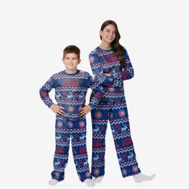 Chicago Cubs Youth Ugly Pattern Family Holiday Pajamas