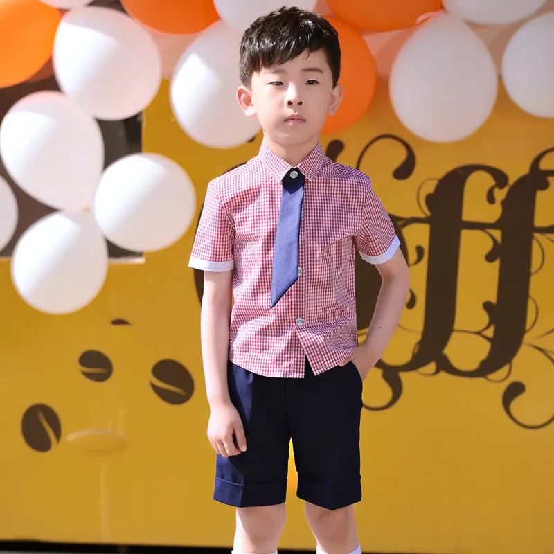 Children's Day Performance Suit Junior Primary School Uniform Girls Boys Suspender Trousers Skirt Set