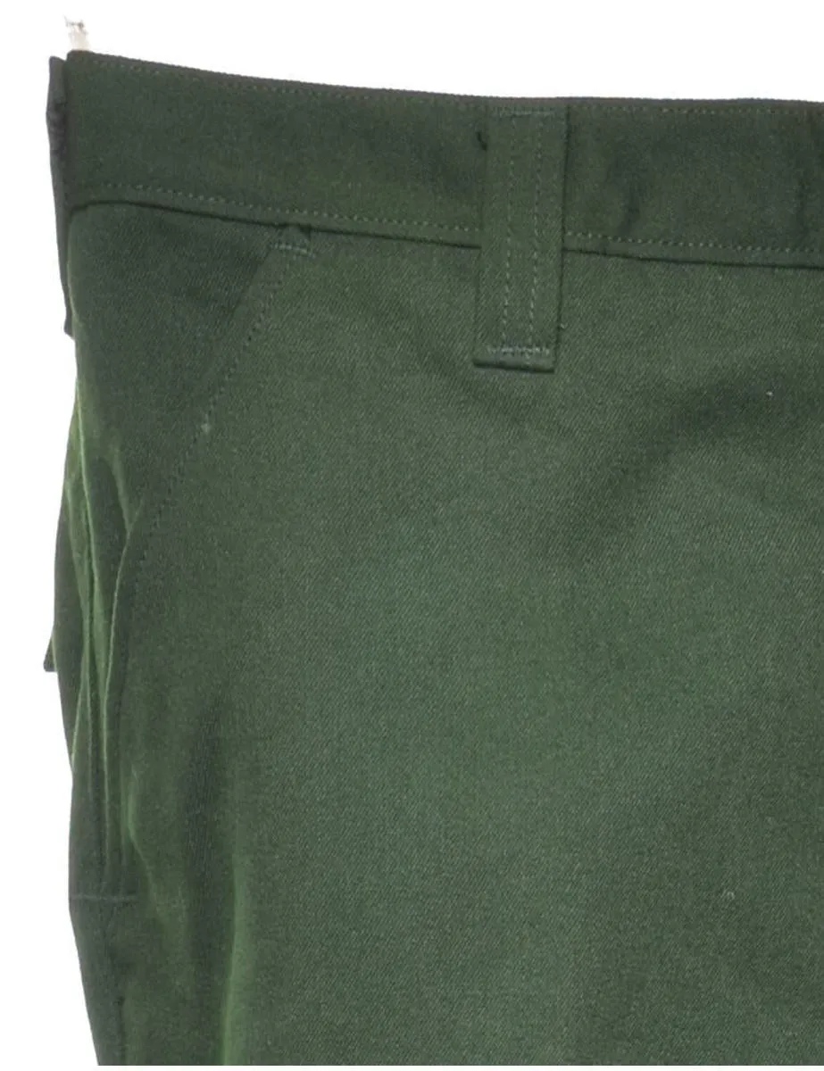 Dark Green Slim Leg Trousers - W30 L28