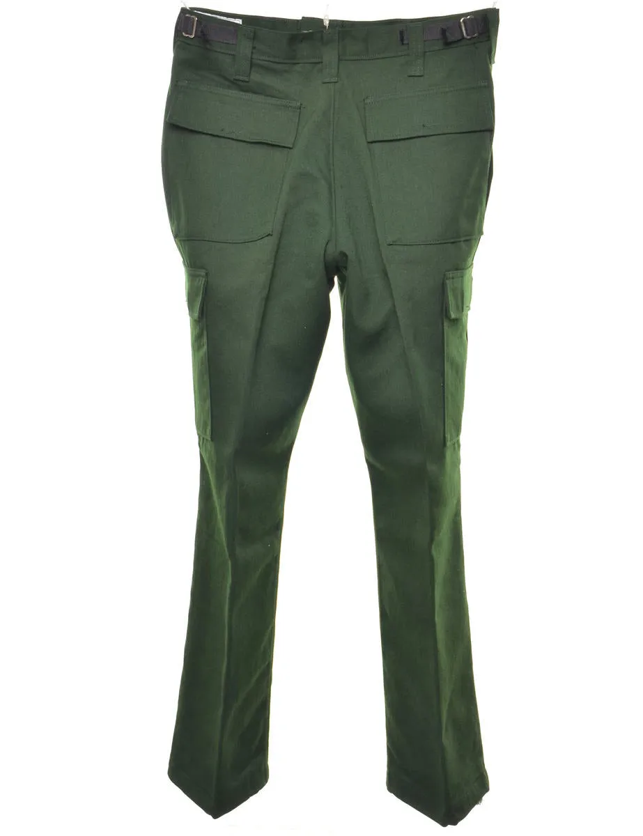 Dark Green Slim Leg Trousers - W30 L28