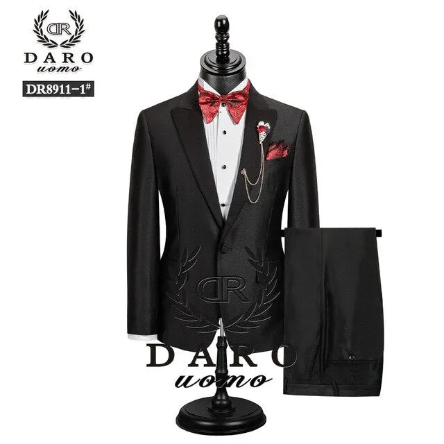 DARO Men Suit Bridegroom Jacket pant 2 Piece Slim Fit